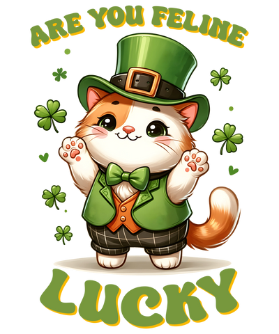 Happy Patrick's Day Feline Lucky Cat Design | DTF Dallas - DTF Dallas 