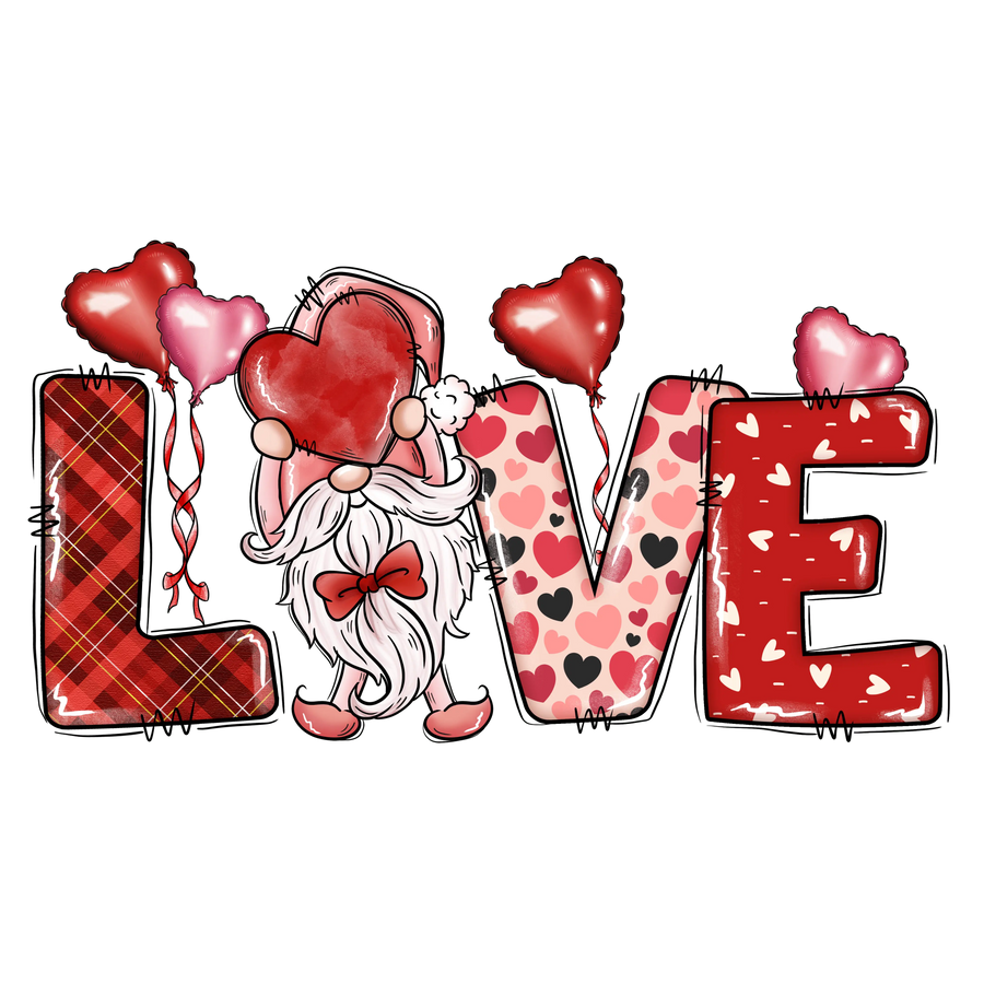 Love Gnome Couple Design - DTF Ready To Press