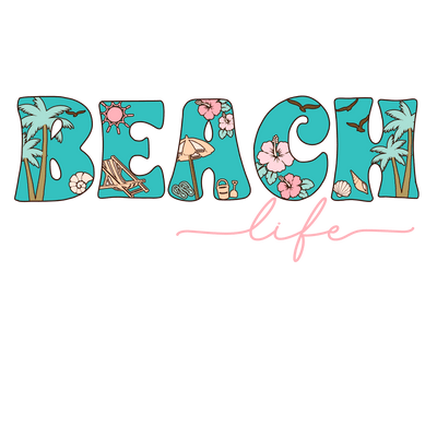 Cool Beach Life Design - DTF Ready To Press - DTF Dallas 