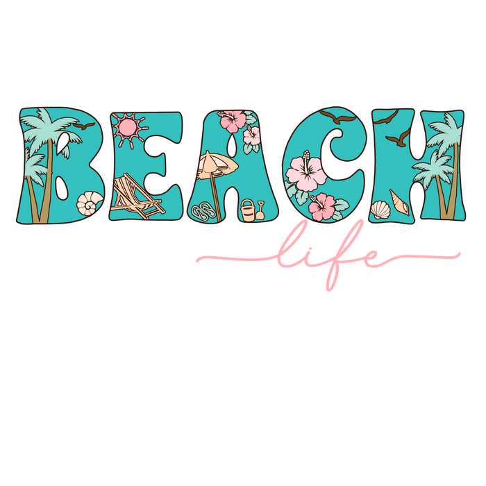 Cool Beach Life Design pressed on a garment