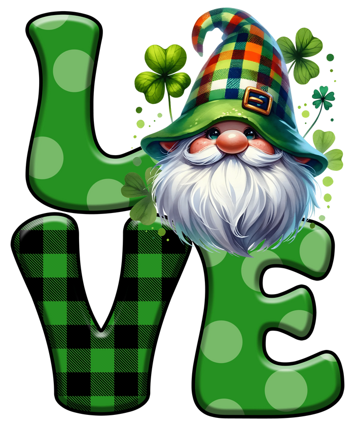 Cute Patrick's Gnome Saint Patrick's Design pressed on a garment