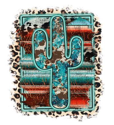 Cactus Leopard Design - DTF Ready To Press - DTF Dallas 