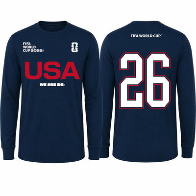 FIFA World Cup 2026 USA Long Sleeve Shirt - Official "We Are 26" Tee - DTF Dallas 