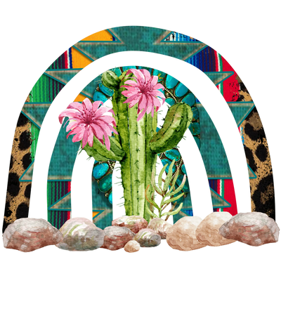 Cactus Rainbow Design - DTF Ready To Press - DTF Dallas 