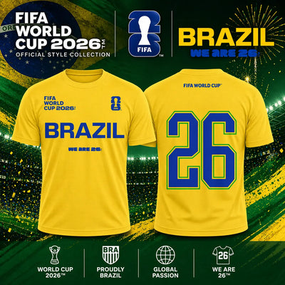 FIFA World Cup 2026 Brazil Shirt - Official "We Are 26" T-shirt - DTF Dallas 