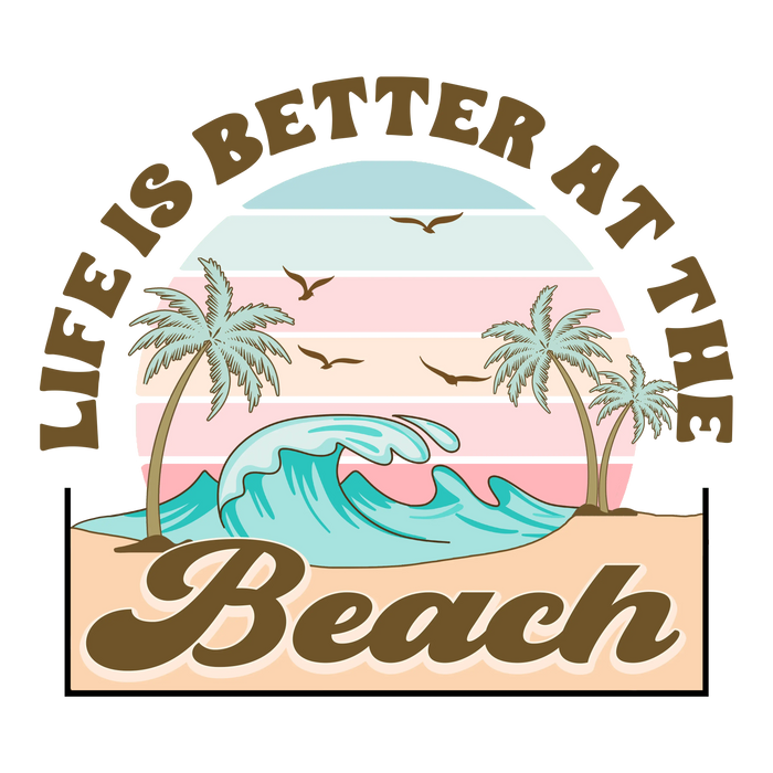 Beach Party Design pressed on a garment