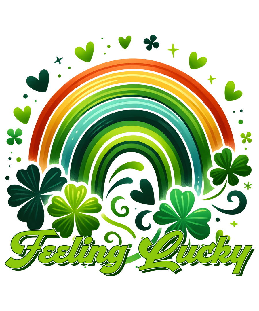 Happy Patrick's Day Feeling Lucky Design | DTF Dallas