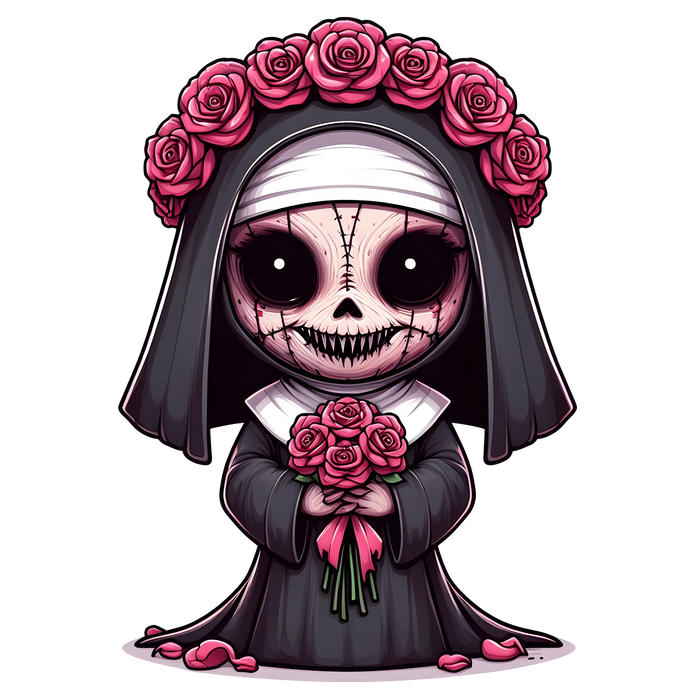Sister Irene Valentine All Rose for You Design pressed on a garment