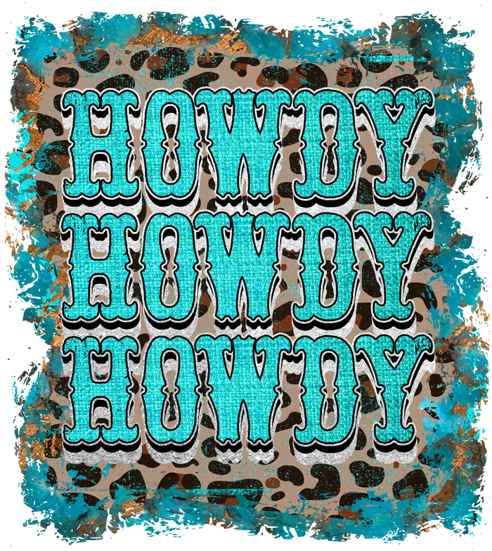 Howdy Leopard Design pressed on a garment