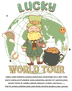 Lucky Gnome World Tour Patrick's Day Design - DTF Ready To Press