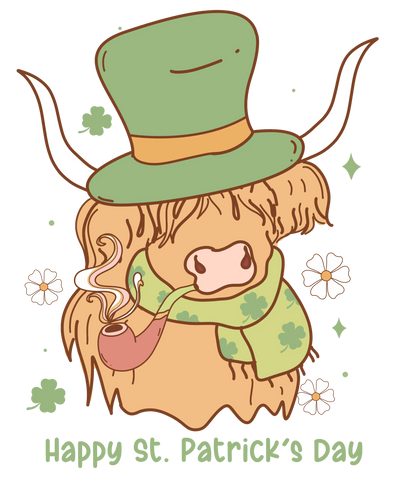 Funny Patrick's Day Cow Western Design | DTF Dallas - DTF Dallas 