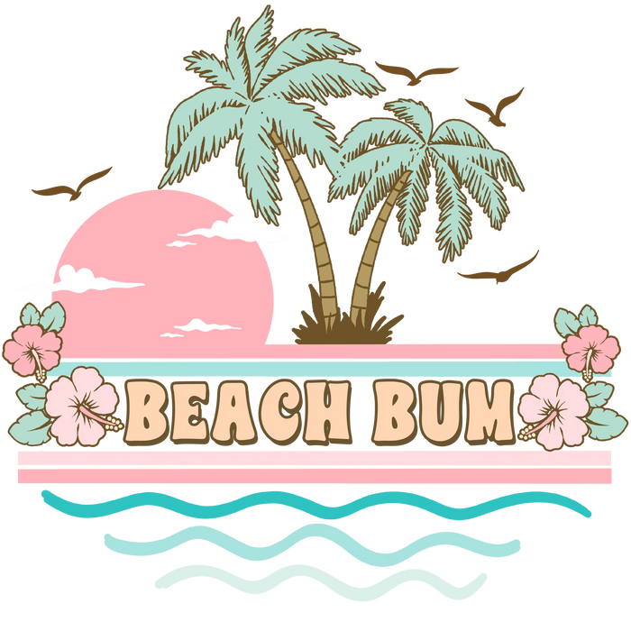 Beach Vacation Design pressed on a garment