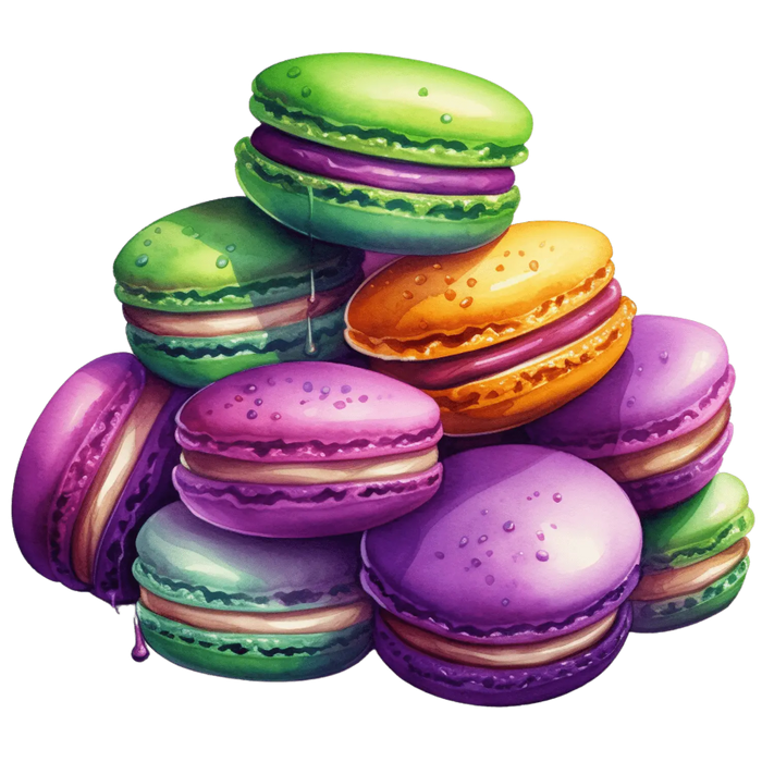 Mardi Gras Macaron Lover Design pressed on a garment