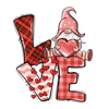 Love Gnome Valentine's Day Heart Design - DTF Ready To Press