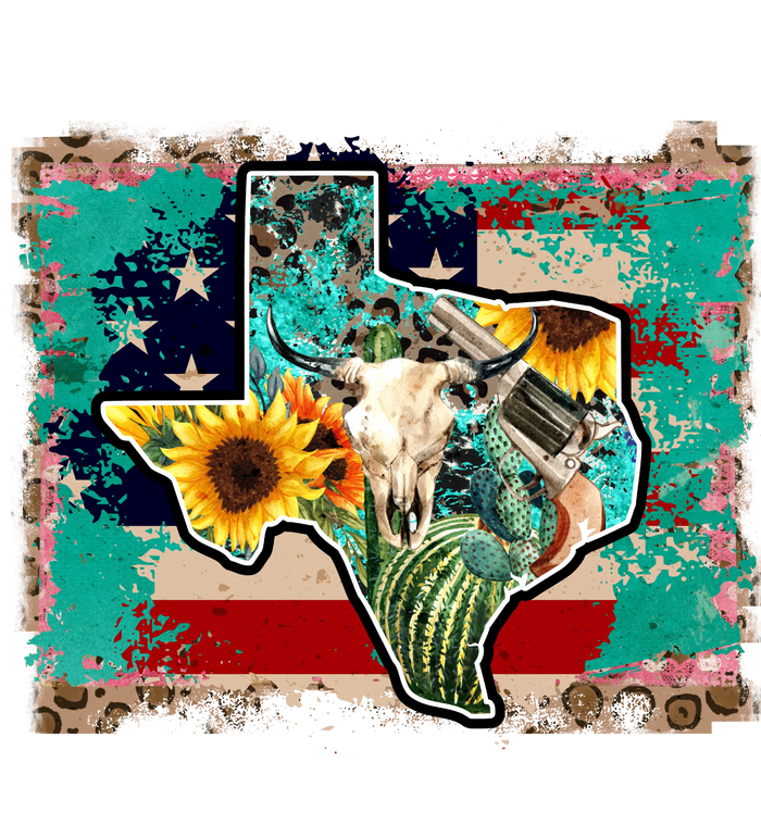 Texas Country Design pressed on a garment