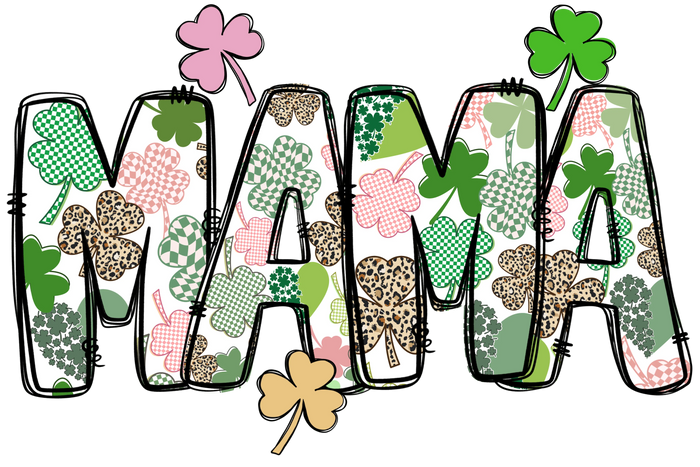 Cute Lucy Mama Saint Patrick's Day Design pressed on a garment