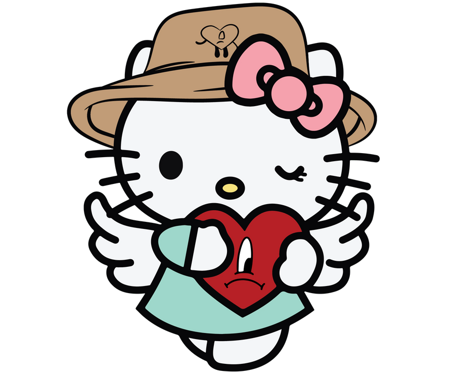 Bad Bunny and Hello Kitty Hug Me Design | DTF Dallas