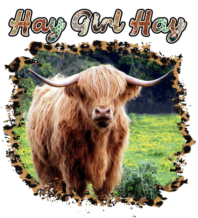 Hay Girl Hay Cow Design - DTF Ready To Press - DTF Dallas 