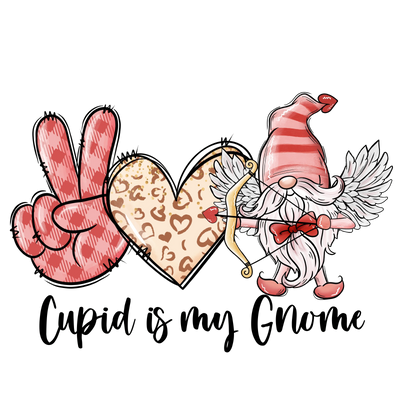 Cupid is My Gnome Valentine's Day Design | DTF Dallas - DTF Dallas 