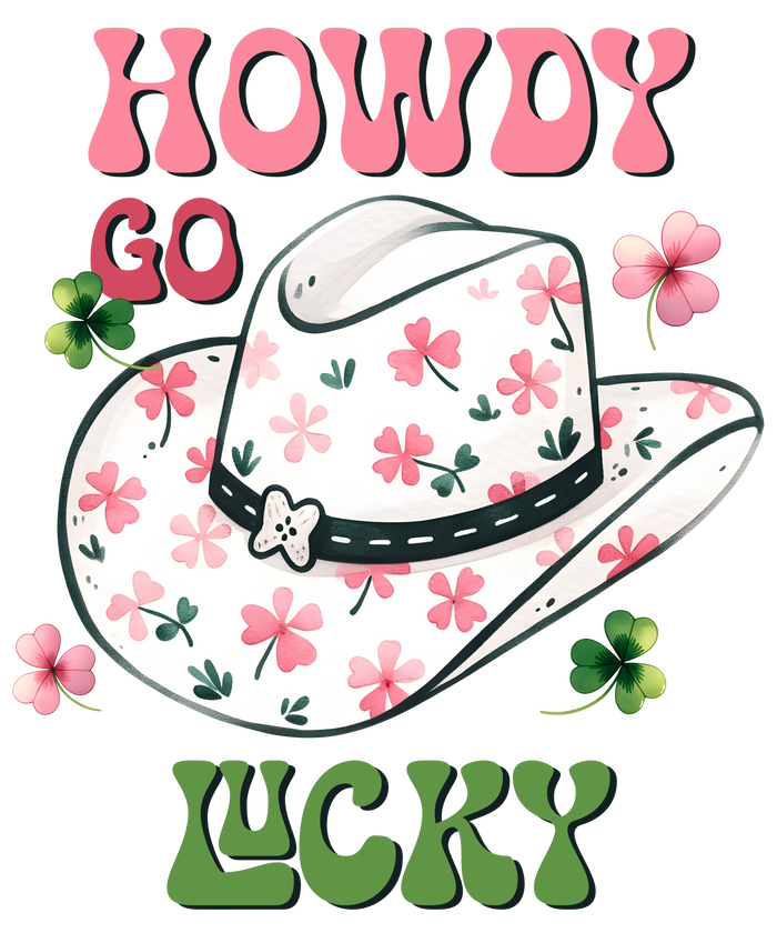 St Patrick's Day Cute Western Design pressed on a garment