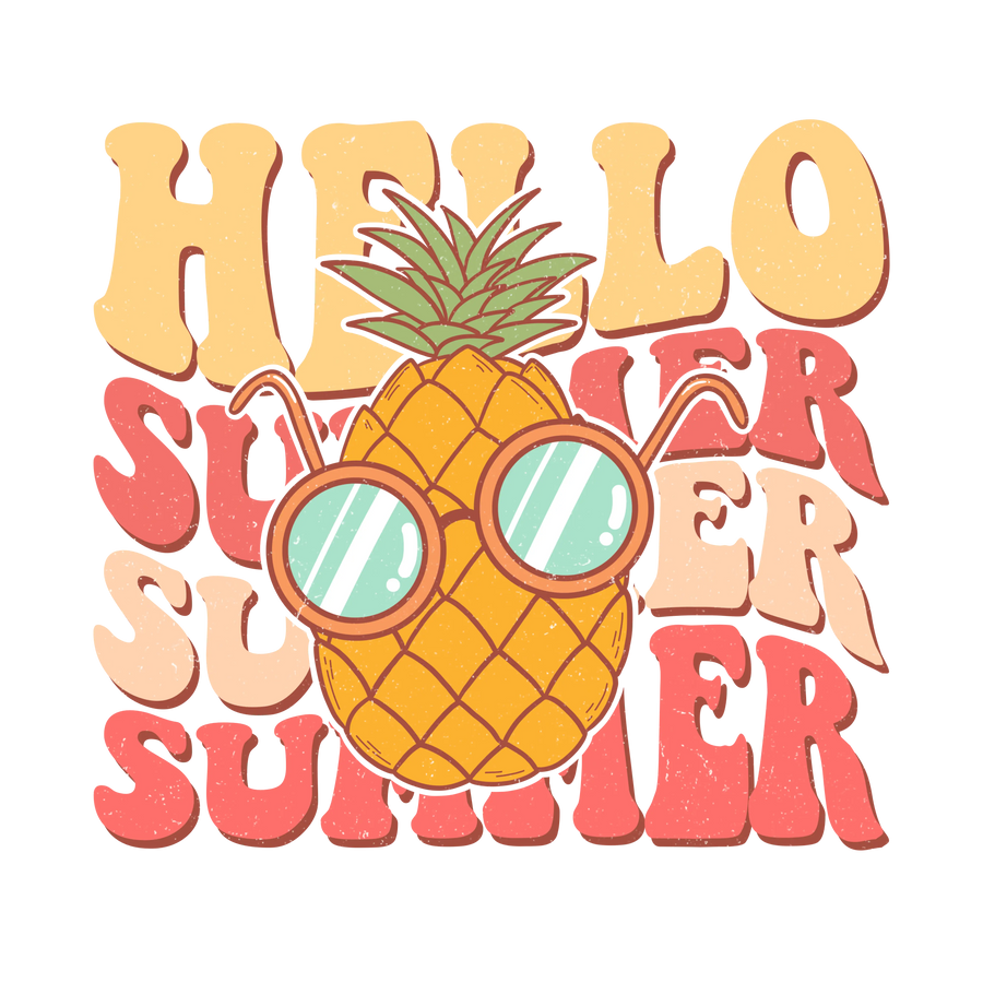 Hello Summer Design DTF-Ready to Press (V1) | DTF Dallas