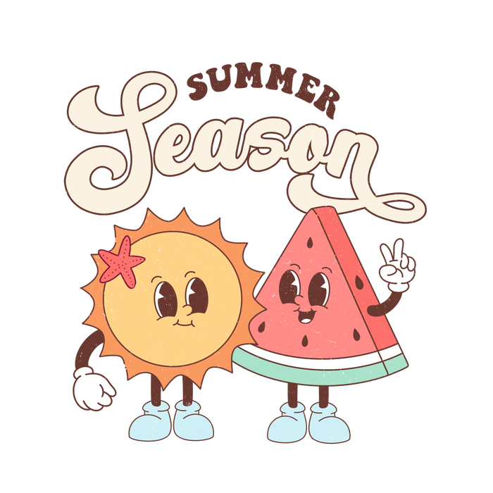 Summer Season Design pressed on a garment