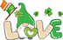 Gnome Saint Patrick's Day Love Design - DTF Ready To Press