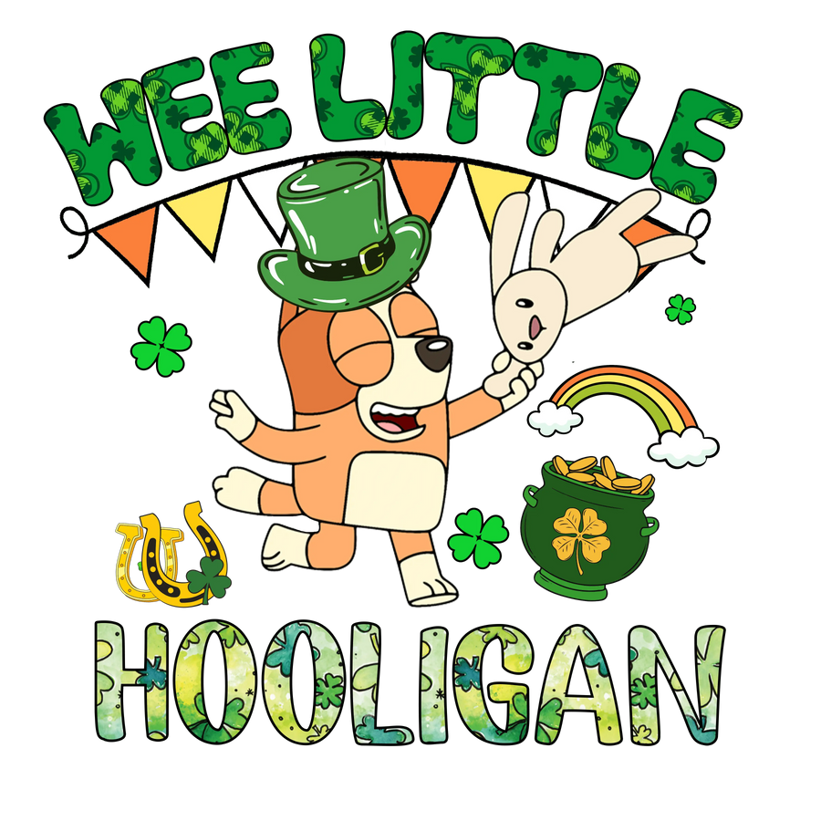 Bluey Happy St. Patrick's Day Design | DTF Dallas