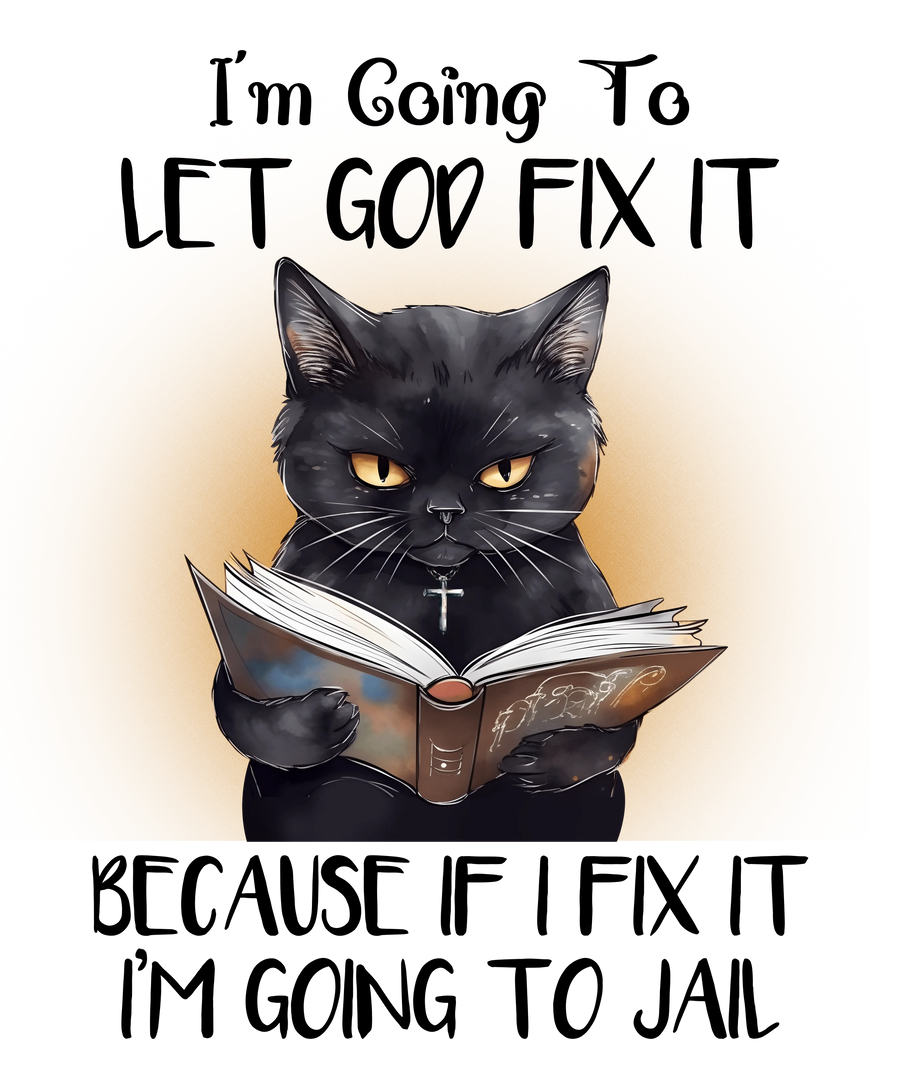 Cute Christian Cat Design - DTF Ready To Press