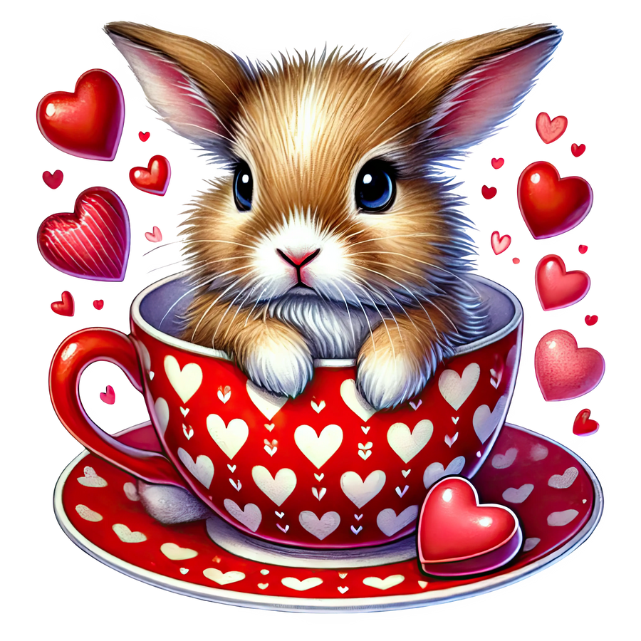 Bunny Lover Valentine's Day Design | DTF Dallas