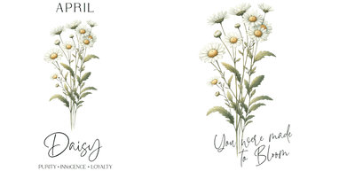 UV DTF 16 oz Libbey Cup Wrap Daisy Birthday | DTF Dallas - DTF Dallas 