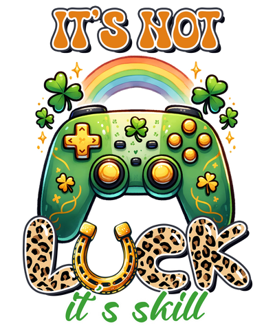 Patricks Day Cool Gamer Design - DTF Ready To Press - DTF Dallas 