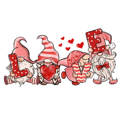 Gnome Love Valentine's Day Design (V1) | DTF Dallas - DTF Dallas 