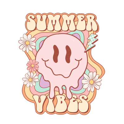 Summer Vibes DTF Design - Ready to Press | DTF Dallas - DTF Dallas 