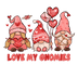 Love My Gnomies Valentine's Day Design | DTF Dallas