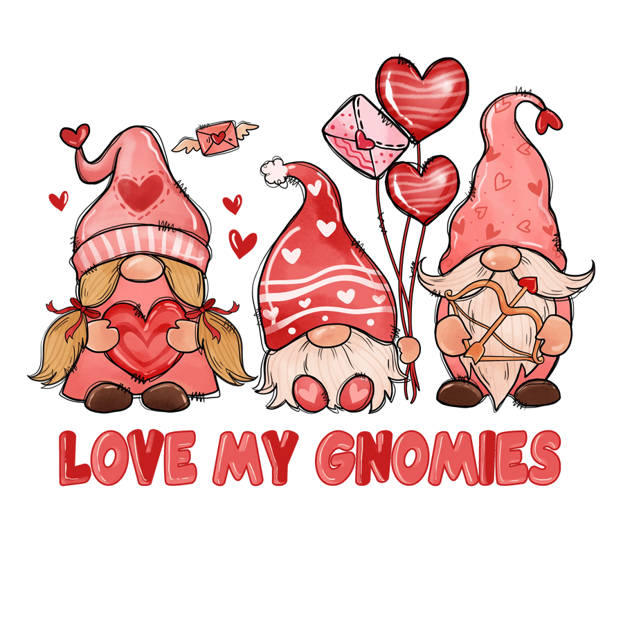 Love My Gnomies Valentine's Day Design | DTF Dallas