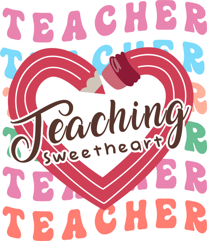 Lovely Teachers Day Design pressed on a garment