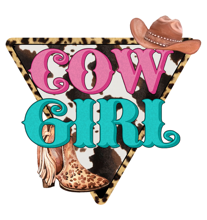 Cowgirl Leopard Design pressed on a garment