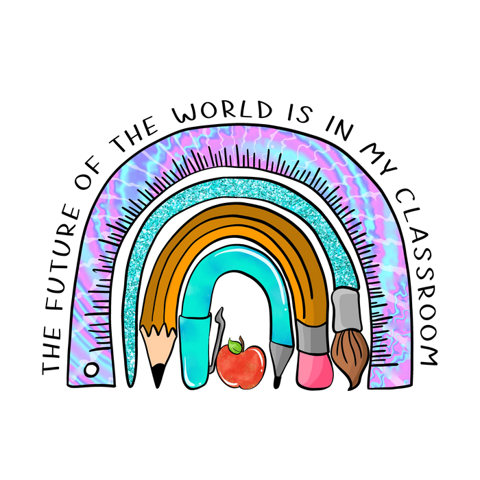 Cute Classroom Design pressed on a garment