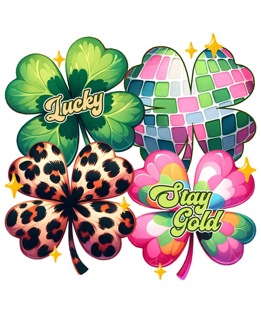 Retro Stay Gold Lucky Saint Patrick's Design | DTF Dallas
