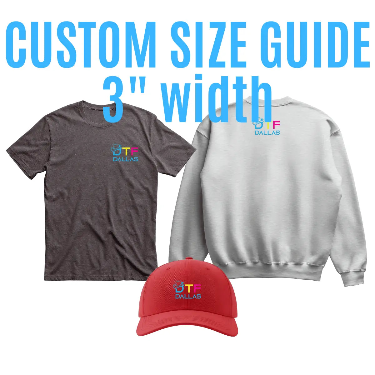 DTF Transfers by Size - DTF Dallas 