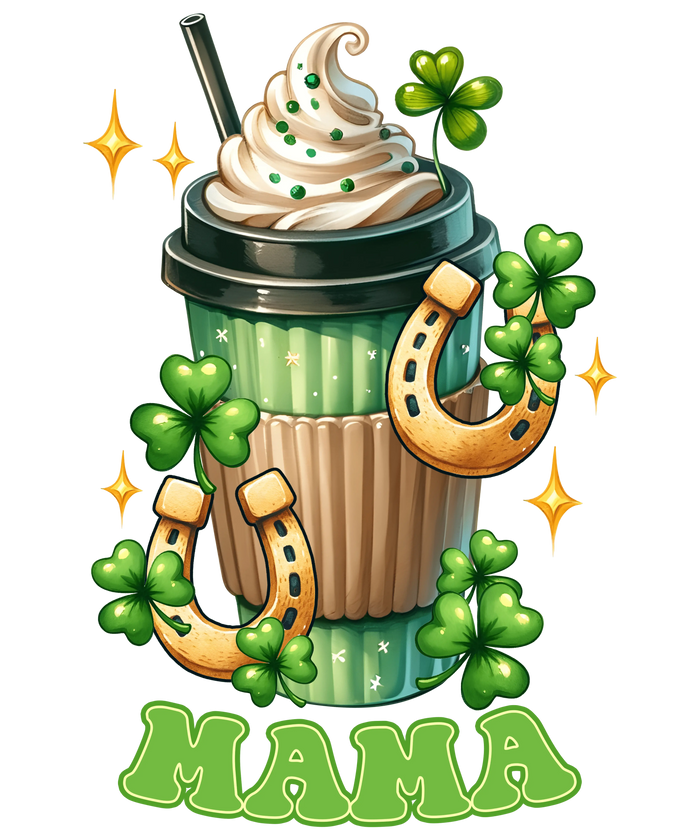 Saint Patrick's Day Cute Mama Design pressed on a garment