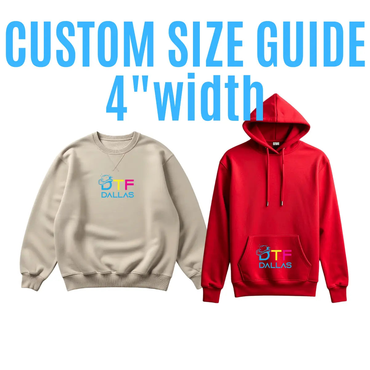 DTF Transfers by Size - DTF Dallas 