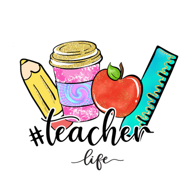 Teacher Vibes Design - DTF Ready To Press - DTF Dallas 