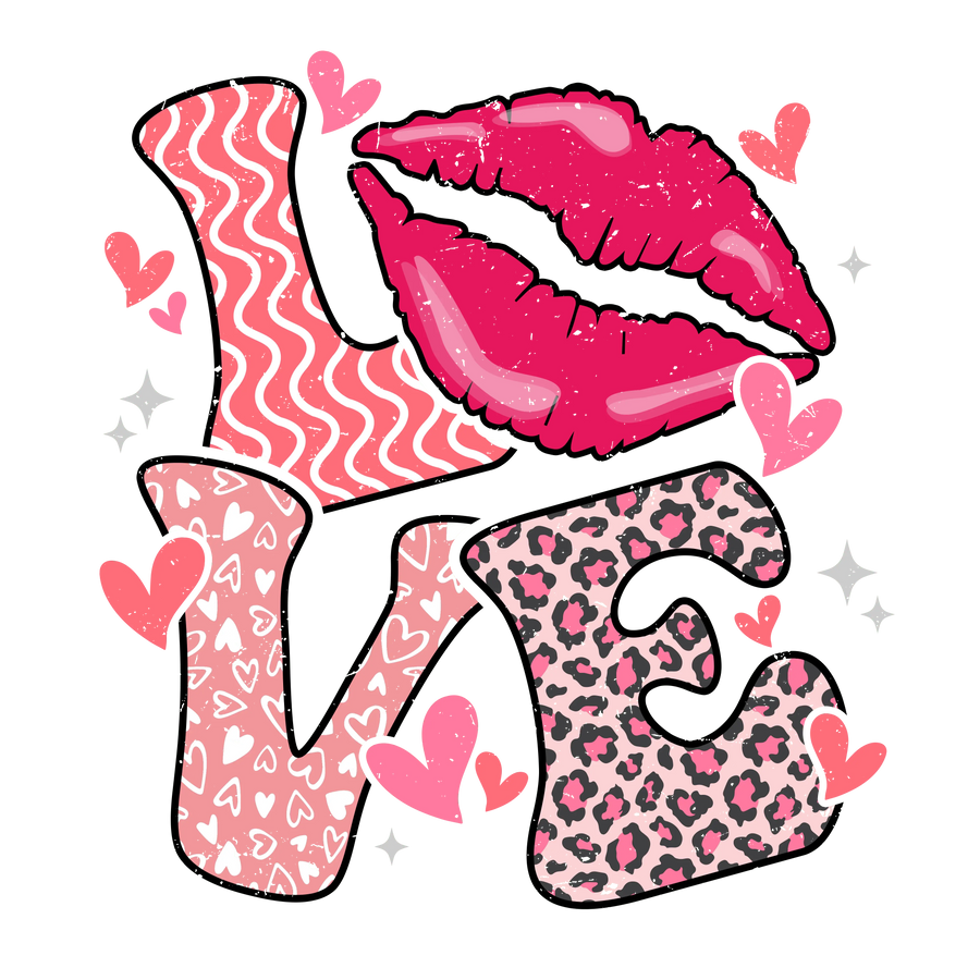 Love Valentine's Day Leopard Design | DTF Dallas