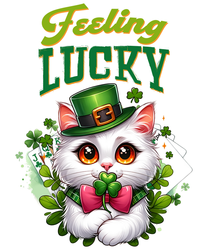 Happy Patrick's Day Feeling Lucy Design pressed on a garment