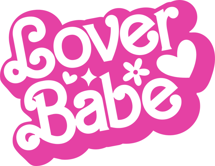 Lover Babe Valentine's Day Design pressed on a garment
