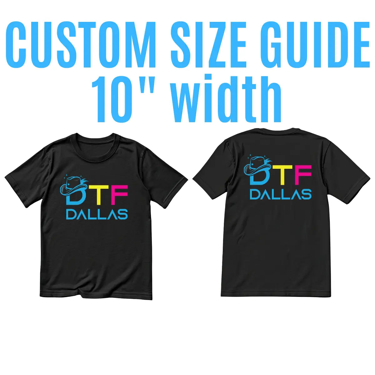 DTF Transfers by Size - DTF Dallas 