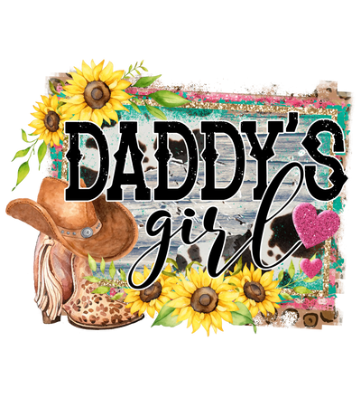 Daddy's Girl Sunflower Design - DTF Ready To Press - DTF Dallas 