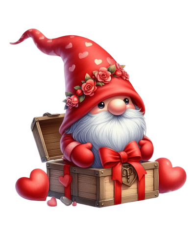 Gnome Gift Valentine's Day Design - DTF Ready To Press - DTF Dallas 